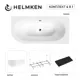 Ванна акриловая Helmken Marbella Lux 2D62618M35 150x75 комплект 4 в 1, правая цвет белый/черный
