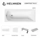 Ванна акриловая Helmken Vespera 510170B76P 140 x 70 комплект 5 в 1 цвет белый/серый