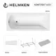 Ванна акриловая Helmken Vespera 1645M489B3 140 x 70 комплект 4 в 1 цвет белый/серый