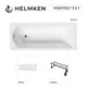 Ванна акриловая Helmken Vespera 916870A1X1 180 x 80 комплект 3 в 1 цвет белый