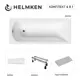 Ванна акриловая Helmken Vespera 876G93565V 180 x 80 комплект 4 в 1 цвет белый/серый