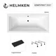 Ванна акриловая Helmken Alvaro 940D4N1379 190х90 комплект 3 в 1 цвет белый/серый/черный