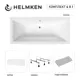 Ванна акриловая Helmken Alvaro 82302Y2E74 190x90 комплект 4 в 1 цвет белый/черный