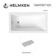 Ванна акриловая Helmken Rivana 010070A86N 120 x 70 комплект 2 в 1 цвет белый/серый
