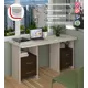Стол письменный Мэрдэс СКЛ-Прям150Р+2ТЯЛ КВ 150x77x60 см ЛДСП цвет венге/карамель