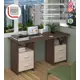 Стол письменный Мэрдэс СКЛ-Прям150Р+2ТЯЛ ШК-Ч 150x77x60 см ЛДСП цвет карамель/ясень шимо темный