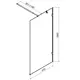Душевая перегородка Am.pm W94WI-100-F1-BTE_7214 97.2x195см черный профиль