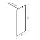 Душевая перегородка Am.pm W94UWI-80-F1-BTE_7214 80.1x195см черный профиль