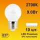 Набор ламп светодиодных Ecola Premium E27 9 Вт шар 810 Лм теплый свет 10 шт