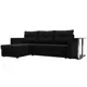 Диван Лига Диванов Атланта Лайт 112508L 246x90x141 см вельвет цвет черный