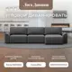 Диван раскладной Лига диванов Диван угловой Лига-048 НПБ лонг 344x90x160 см замша цвет joly 13 серый