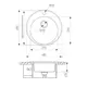 Мойка для кухни Zigmund & shtain KREIS 480 Индийская ваниль 48x48 см глубина чаши 21 см гранит цвет ванильный