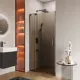 Душевая дверь Cezares 604092 110см эффект стекла тонированный распашной