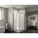 Душевой уголок Belbagno DUE-A-2-80-C-Cr квадрат 80x80см серебро профиль эффект стекла прозрачный