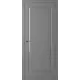 Комплект межкомнатной двери Двери регионов Нова 1 Проходная глухая 200x80см ПВХ цвет антрацит с коробом и наличниками Vantage 34 BL-2 фурнитура Vantage 34 BL-2