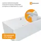 Ванна акриловая Moduleasy Abby MG 01аб2010кс2+ 200x100 каркас, слив-перели