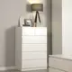 Комод Шведский Стандарт Мальта 6 ящиков 80.30x121.20x48 см ЛДСП цвет белый