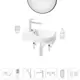 Раковина накладная подвесная Lavinia Boho Bathroom Sink 40x23 20219604R в комплекте для ванной комнаты цвет матовый белый