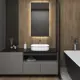 Раковина накладная для ванной Lavinia Boho Bathroom Sink 55x40 20219470R в комплекте: донный клапан, сифон, смеситель, вентили, зеркало цвет черный