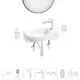 Раковина накладная подвесная Lavinia Boho Bathroom Sink 45x24 20219646R в комплекте для ванной комнаты цвет матовый белый