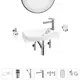 Раковина накладная подвесная Lavinia Boho Bathroom Sink 50x24 20219671R в комплекте для ванной комнаты цвет хром