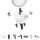 Раковина накладная подвесная Lavinia Boho Bathroom Sink 34x36 20219910R в комплекте для ванной комнаты цвет матовый черный