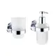 Раковина накладная для ванной Lavinia Boho Bathroom Sink 42x42 20219445R в комплекте: донный клапан, сифон, смеситель, вентили, зеркало цвет хром