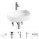 Раковина накладная для ванной Lavinia Boho Bathroom Sink 54x41 20215408R с донным клапаном, сифоном, смесителем и вентилями цвет хром