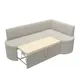 Диван кухонный угловой Токио правый угол Лига диванов 122530 202x80x125 см рогожка цвет амур 02 бежевый