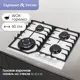 Газовая варочная панель Zigmund & shtain 58.4 см 4 конфорки цвет белый
