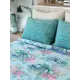 Комплект штор At home Базовая коллекция AT980199 на шторной ленте 280x220 см цвет синий, зеленый