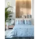 Комплект штор At home Базовая коллекция AT980181 на шторной ленте 280x220 см цвет синий, зеленый