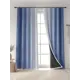 Комплект штор At home Базовая коллекция AT601042 на шторной ленте 250x150 см цвет синий, зеленый