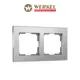 Рамка для розеток и выключателей Werkel Aluminium 2 поста цвет алюминий