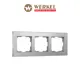 Рамка для розеток и выключателей Werkel Aluminium 3 поста цвет алюминий