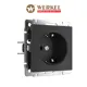 Розетка встраиваемая с заземлением Werkel W1171308 цвет черный