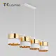 Светильник подвесной TK LIGHTING a062975 Hilton 4 лампы 16 м² цвет белый/золото
