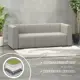 Диван прямой Лига диванов Лига-073 129980 240x83x89 см рогожка цвет амур 02 бежевый