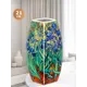 Ваза Elan gallery "Ирисы" 1.5 л фарфоровая оранжевая, синяя, зеленая, желтая 21 см
