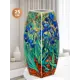 Ваза Elan gallery "Ирисы" 2 л фарфоровая синяя, зеленая, желтая, оранжевая 25 см