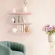 Полка настенная Spaceo Bistro 80x23.5 см МДФ цвет розовый