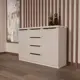 Комод Веста Катерина 1200 4 ящика 120х45х85 см мдф профильные ручки цвет белый глянец