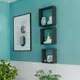 Полка настенная Spaceo 24x24 см/27x27 см/30x30 см МДФ цвет чёрный 3 шт