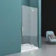 Душевая дверь Belbagno Kraft B-12-60/60-C-Cr-L 120см эффект стекла прозрачный распашной