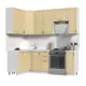 Кухонный гарнитур Стендмебель МоденаКГ130-170в-БДВ 170x237x60 см ЛДСП цвет дуб ваниль