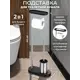 Стойка-ёршик с держателем туалетной бумаги El Casa 26x11.5x67.5 см серебристый