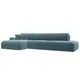 Диван Лига Диванов Лига-036 121425L 372x84x165 см велюр цвет бирюзовый