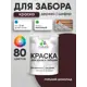 Краска для деревянного забора Malare 2.г.шоколад.дзабкрыш_ Wood антисептическая быстросохнущая без запаха матовая цвет горький шоколад 2 кг