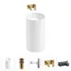 Напольная раковина отдельностоящая Wellsee Chalice Perfection 20212890R размер 45x45x85 см, с донным клапаном, сифоном и смесителем