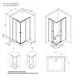 Душевой уголок Am.pm Brava WBRG-403-10080-BT_7214 прямоугольный 98.4x784см черный профиль эффект стекла прозрачный